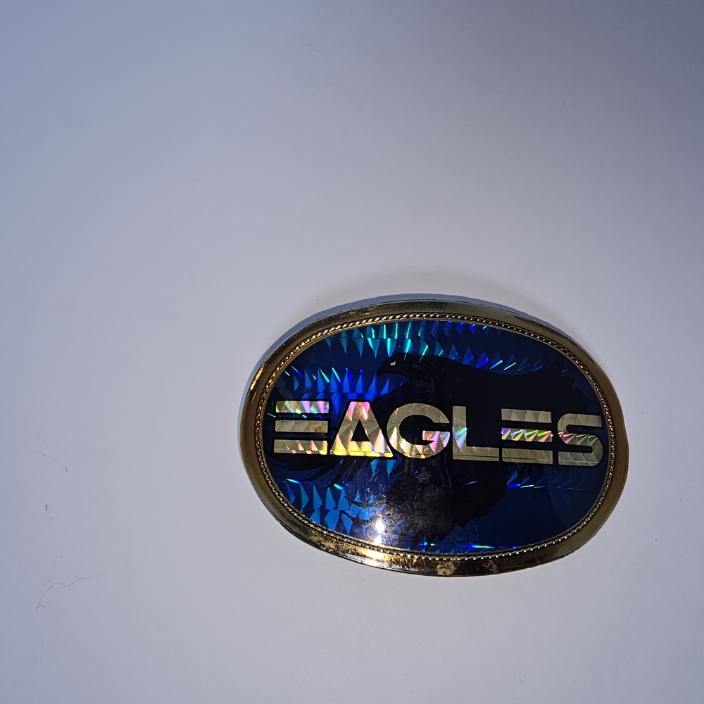 Vintage Eagles Blue and Gold Belt Buckle‎